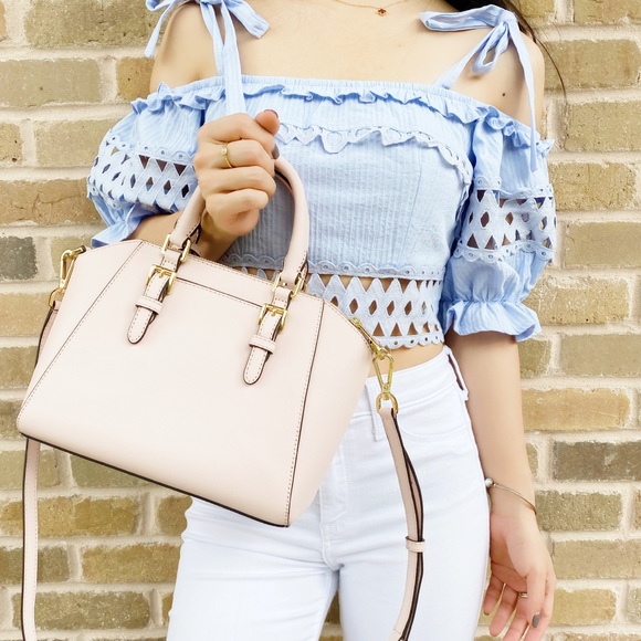 Michael kors pink satchel crossbody - Picture 2 of 7